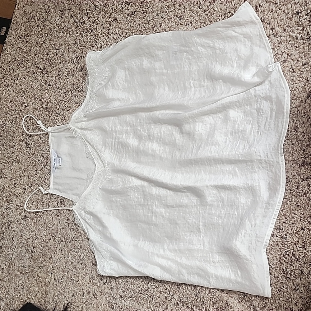 Womens white lace cami size xxl